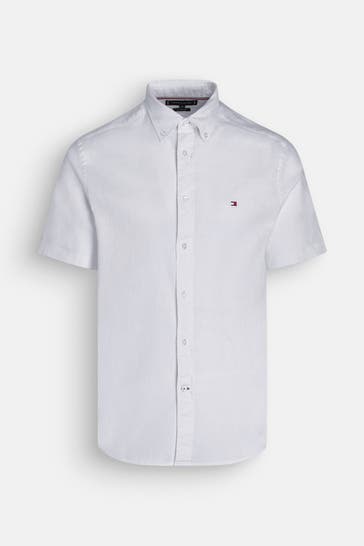 TOMMY HILFIGER Kurzarmhemd eisblau