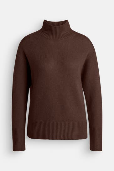 LUISA CERANO Strickpullover dunkelbraun
