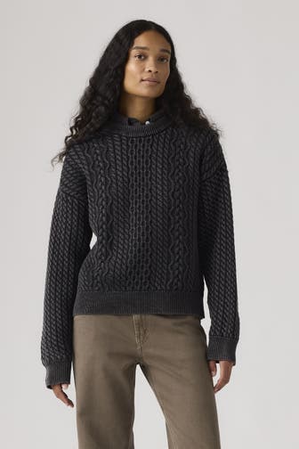 LEVI'S® Strickpullover 'Leilah' dunkelgrau
