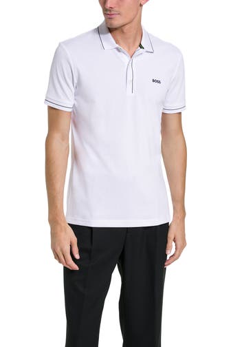 BOSS GREEN Polo-Shirt 'Paule' weiß