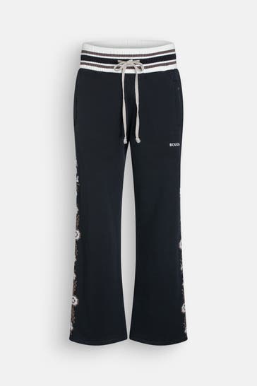 ROUGH. Sweatpants 'Crochet ' schwarz