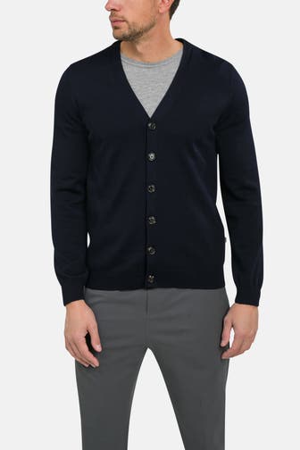 MAERZ MUENCHEN Schurwoll-Cardigan navy