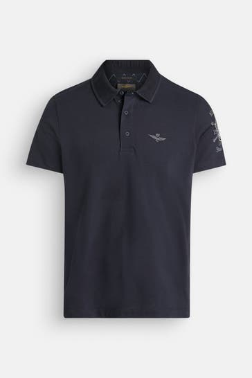 AERONAUTICA MILITARE Polo-Shirt schwarzblau