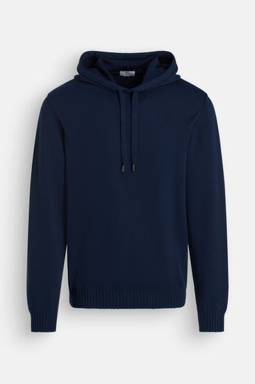 WOOLRICH - Strick-Hoodie navy