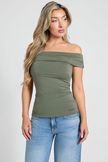 GUESS Top oliv