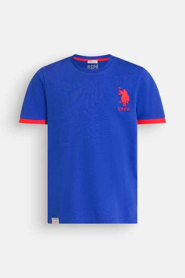 U.S. POLO ASSN. T-Shirt 'Palm' blau