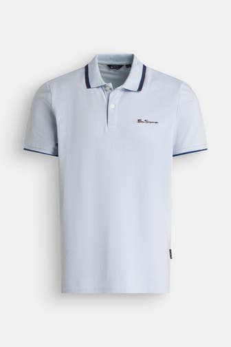 BEN SHERMAN Polo-Shirt hellblau