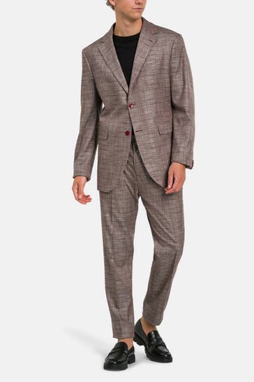 CINQUE Anzug 'Cicava Cisando' braun gemustert