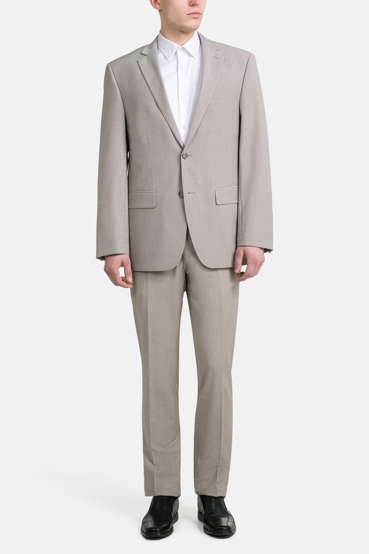 HECHTER Paris Schurwollmix-Anzug greige, Bild 1