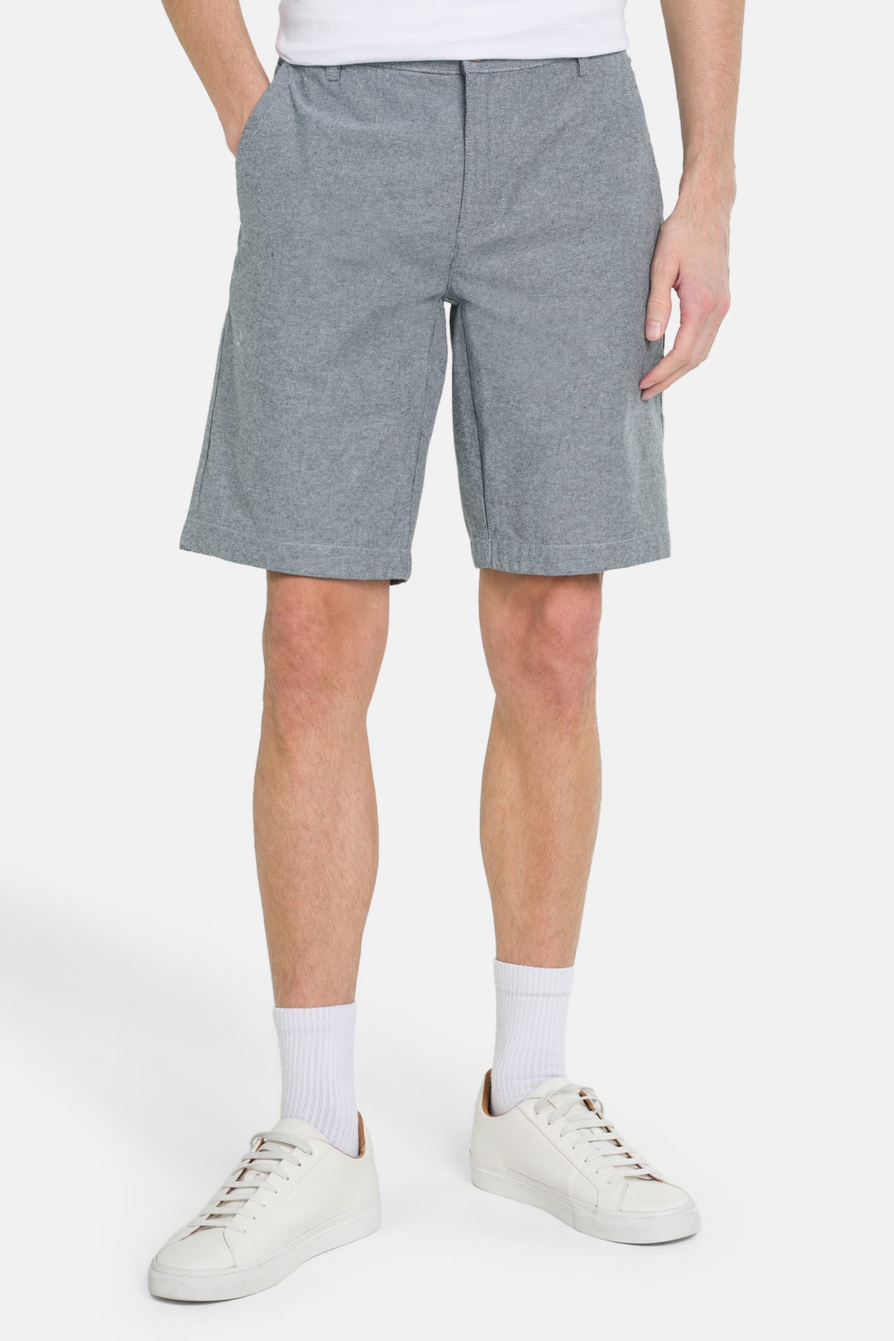COLOURS & SONS Chino-Shorts 'Dobby' graublau, Bild 1