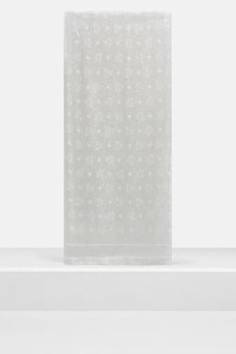 MCM Seidenmix-Tuch hellgrau gemustert