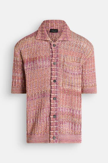 ROBERTO COLLINA Strick-Hemd mehrfarbig