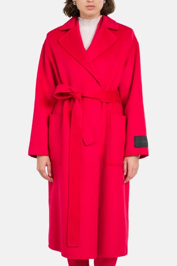 HUGO Wollmix-Mantel 'Maclara' rot