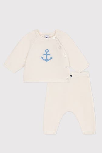PETIT BATEAU Set: Strickpullover und Strickhose