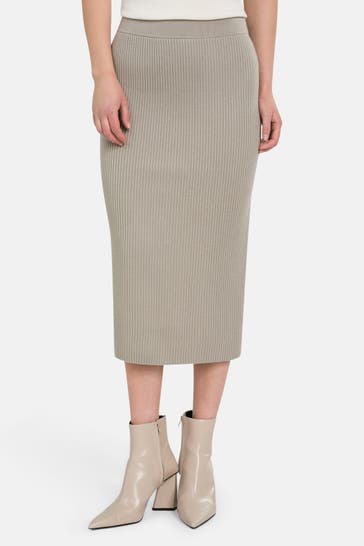 DRYKORN Schurwollrock 'Ludimi' steingrau