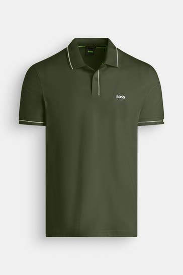 BOSS GREEN Polo-Shirt 'Paule' tannengrün