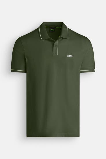 BOSS GREEN - Polo-Shirt 'Paule' tannengrün