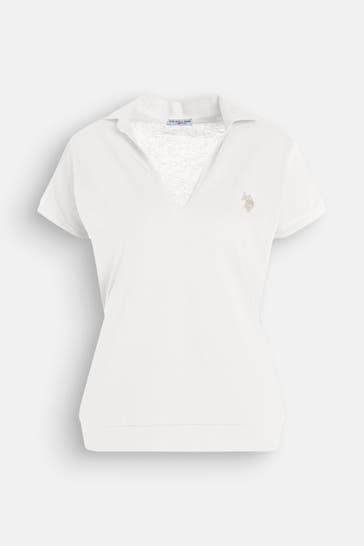 U.S. POLO ASSN. Polo-Shirt 'Loren' weiß