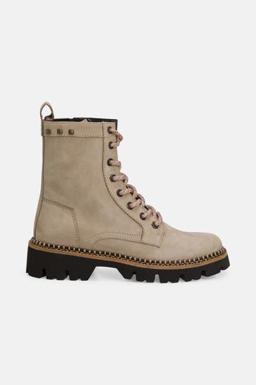 DONNA CAROLINA Schnürstiefeletten beige