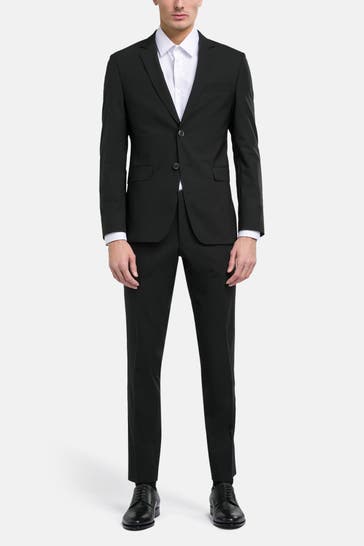 BOSS Wollmix-Anzug 'Reymond' schwarz