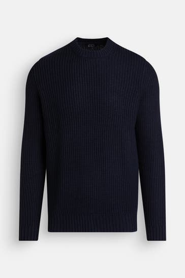 BEN SHERMAN Strickpullover dunkelblau