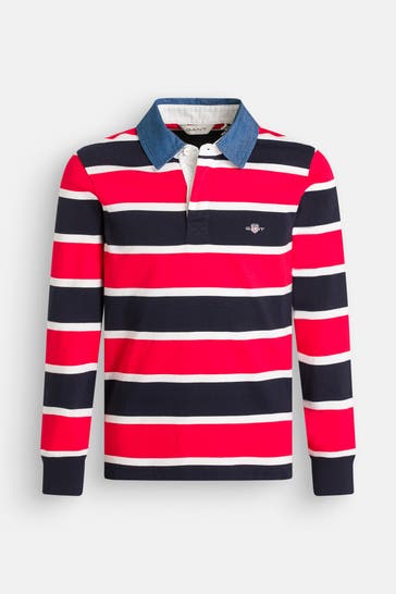 GANT Langarm-Polo gestreift