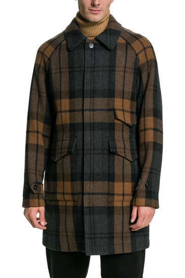 WOOLRICH Wollmixmantel 'Upstate' kariert