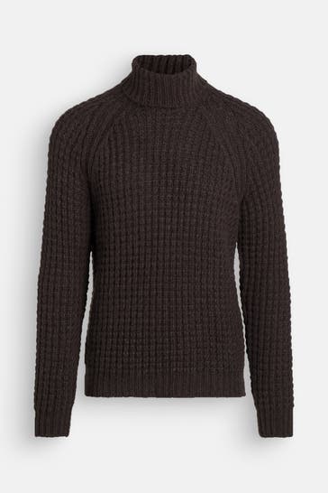 ROBERTO COLLINA Wollmix-Pullover dunkelbraun