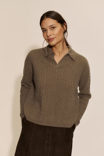 ROSEMUNDE Kaschmir-Pullover taupe