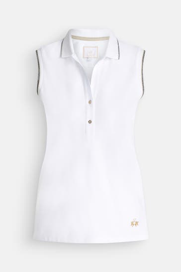 LA MARTINA Polo-Top 'Yessenia' weiß