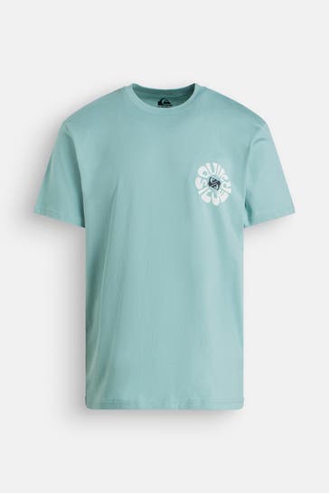 QUIKSILVER T-Shirt 'Roads End' meergrün