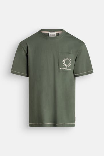 SCOTCH & SODA T-Shirt dunkelgrün