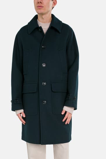 WOOLRICH Wollmix-Mantel nachtblau