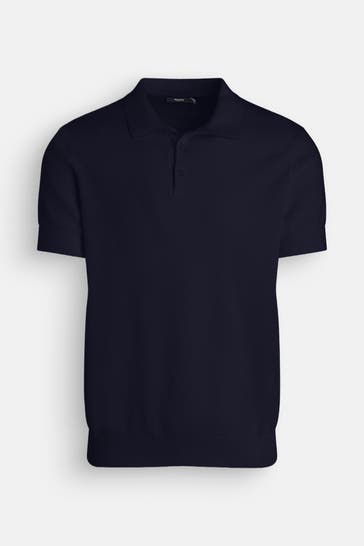 HECHTER Paris Strick-Polo nachtblau