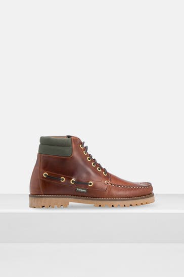 BARBOUR Schnür-Boots 'Tiller Boot' rotbraun