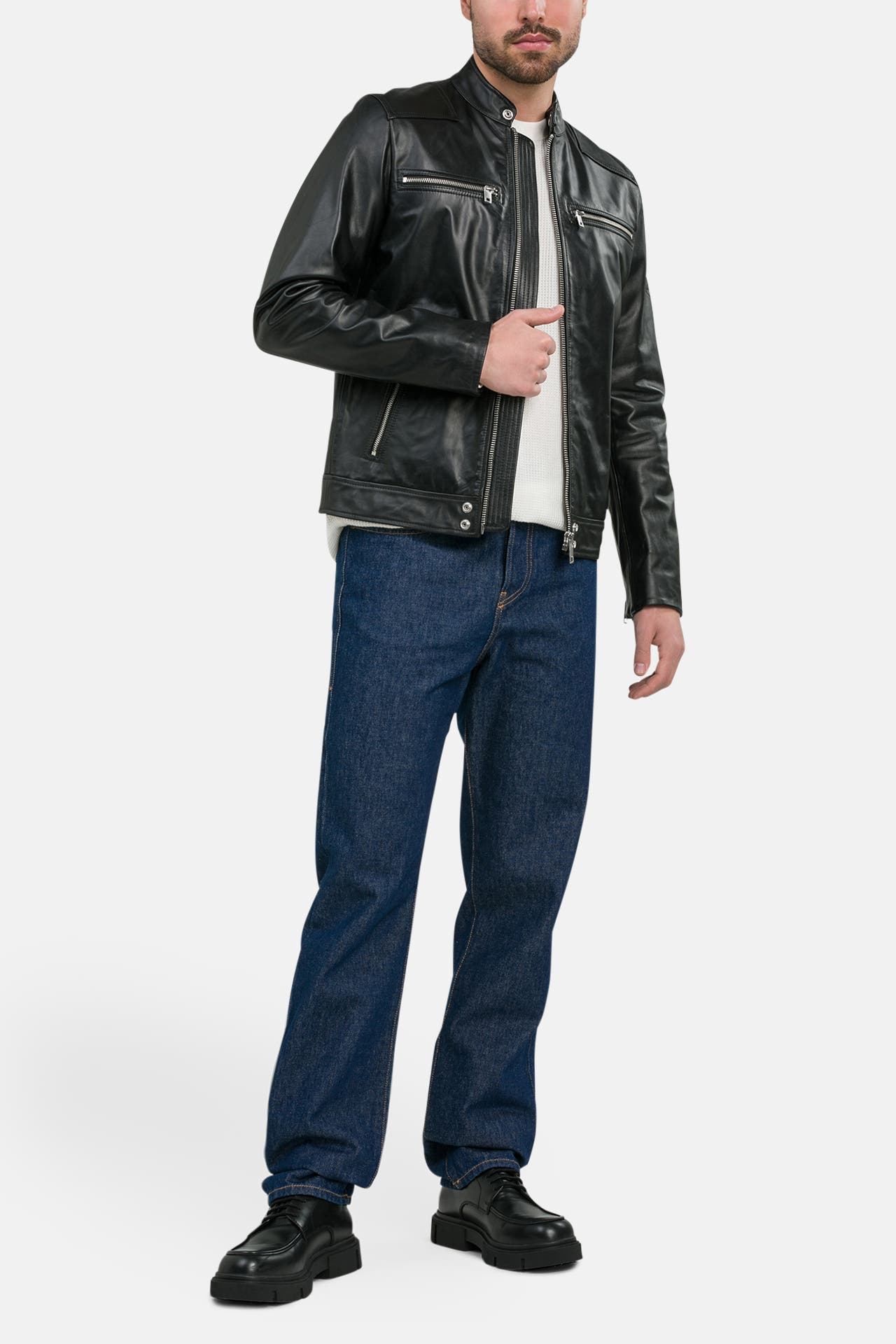 DIESEL Lederjacke 'L-Boy-R-New' schwarz, Bild 1