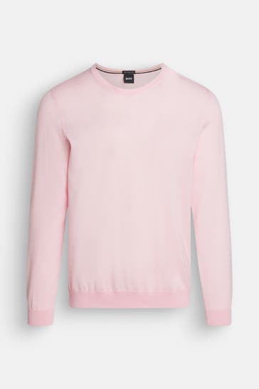 BOSS Wollstrickpullover 'Leno' rosa