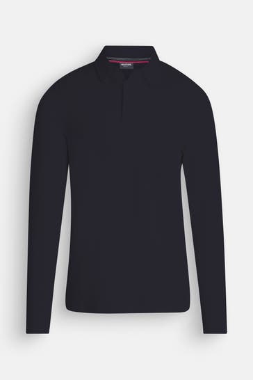 HECHTER Paris Polo-Longsleeve nachtblau