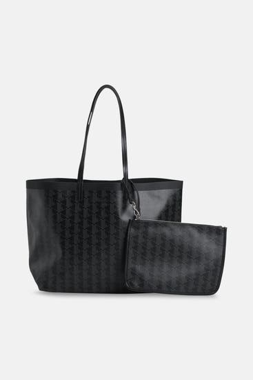 LACOSTE - Shopper schwarz gemustert
