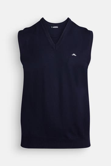 J.LINDEBERG SPORTSWEAR Woll-Pullunder 'Liam' nachtblau