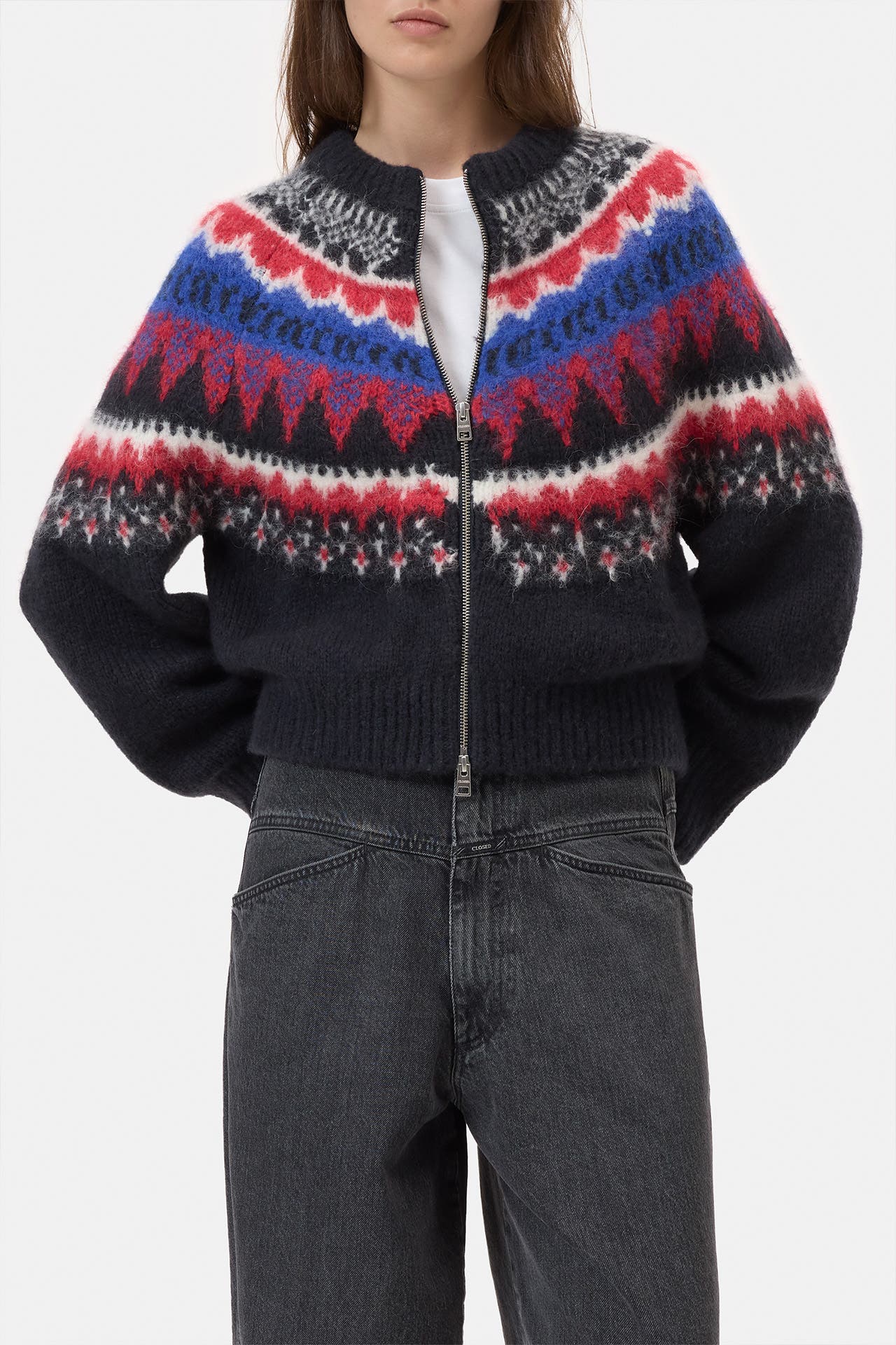 CLOSED Wollmix-Strickjacke gemustert, Bild 1