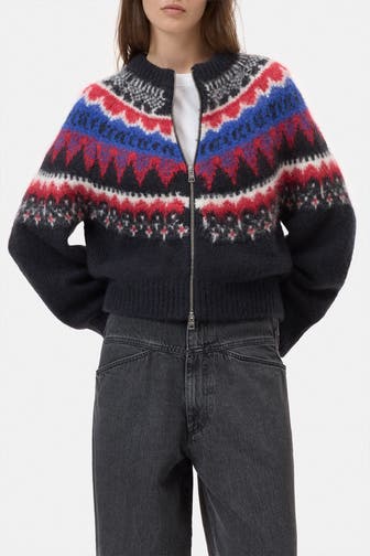CLOSED Wollmix-Strickjacke gemustert