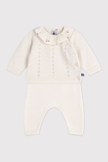 PETIT BATEAU Set: Strickpullover und Strickleggings