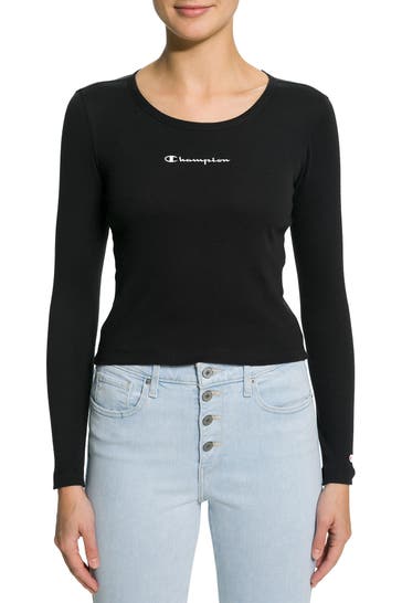 CHAMPION Longsleeve schwarz