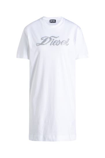 DIESEL T-Shirtkleid 'Abito' weiß