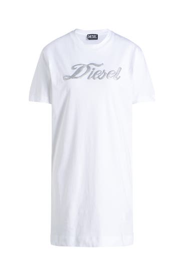 DIESEL - T-Shirtkleid 'Abito' weiß