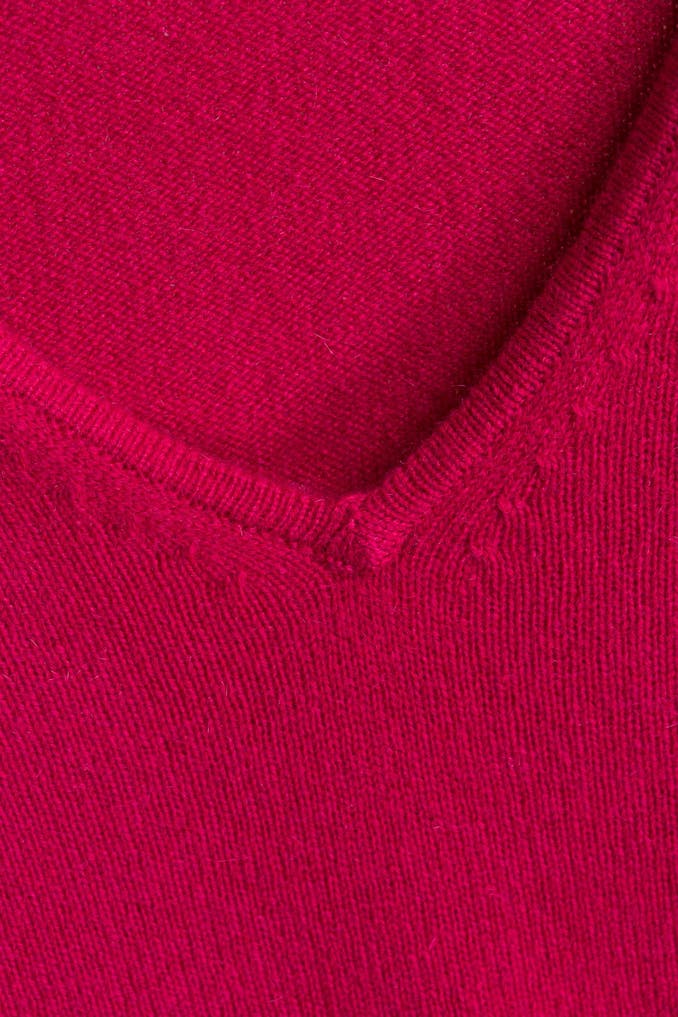 Landscape Pullover in Rainbow W/ Fuchsia Cuffs