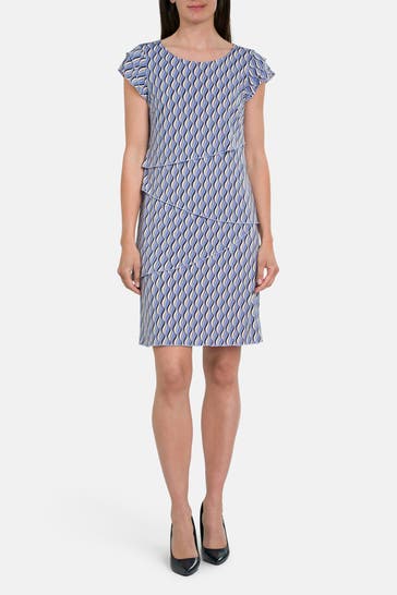 BETTY BARCLAY Kleid blau gemustert