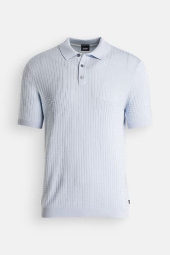 JOOP! Strick-Polo taubenblau