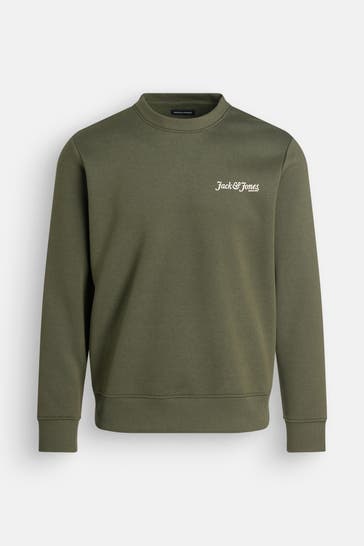 JACK & JONES Sweatshirt dunkelgrün
